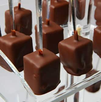 Close up chocolate desserts